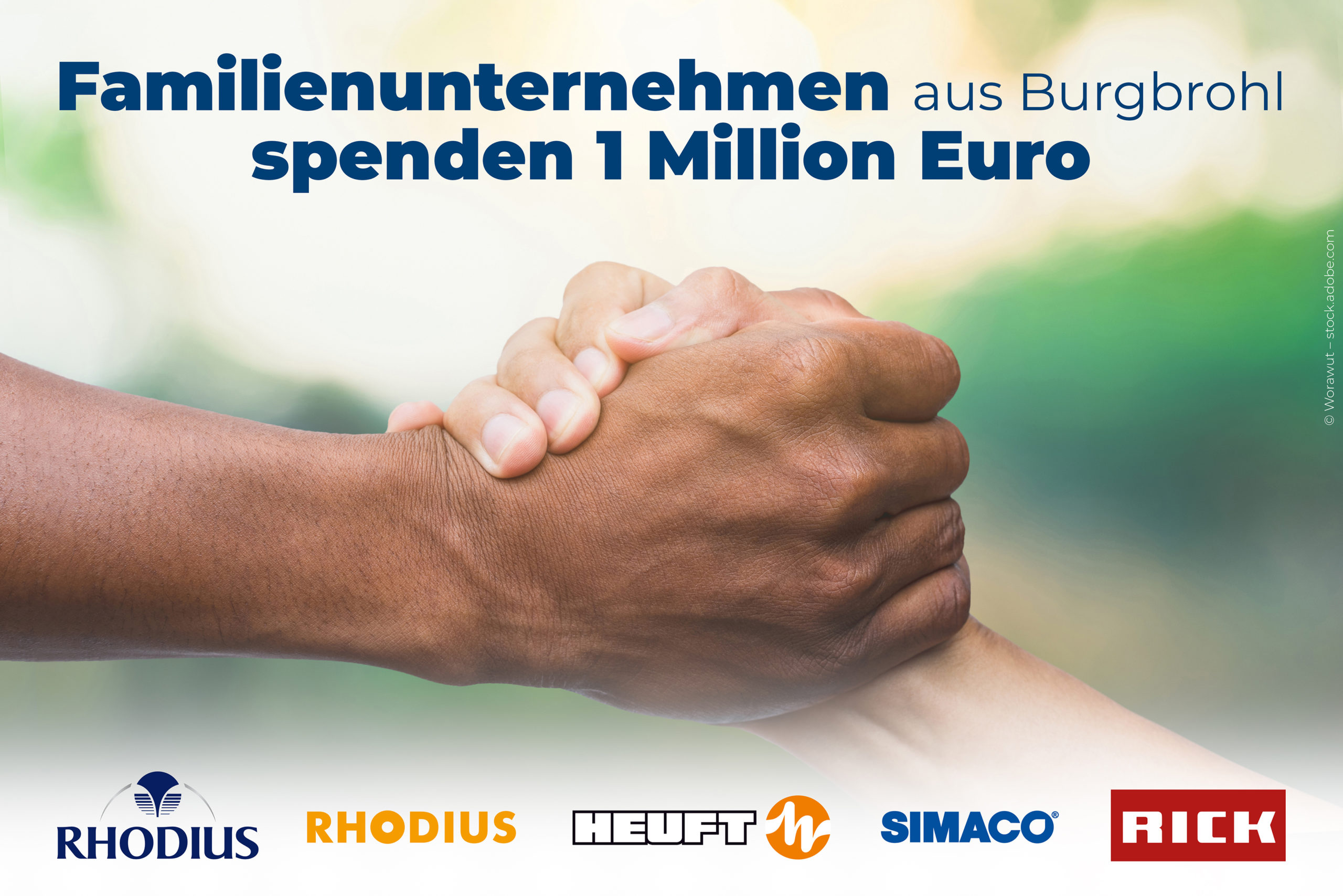 Read more about the article RHODIUS, HEUFT und RICK spenden 1 Million Euro